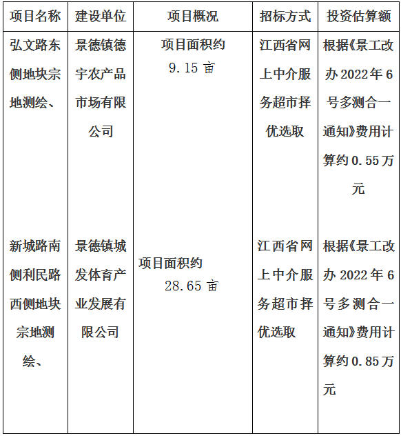 弘文路東側地塊、新城路南側利民路西側地塊，高鐵商務區建設大道（紅塔路）進行宗地測繪項目計劃公告